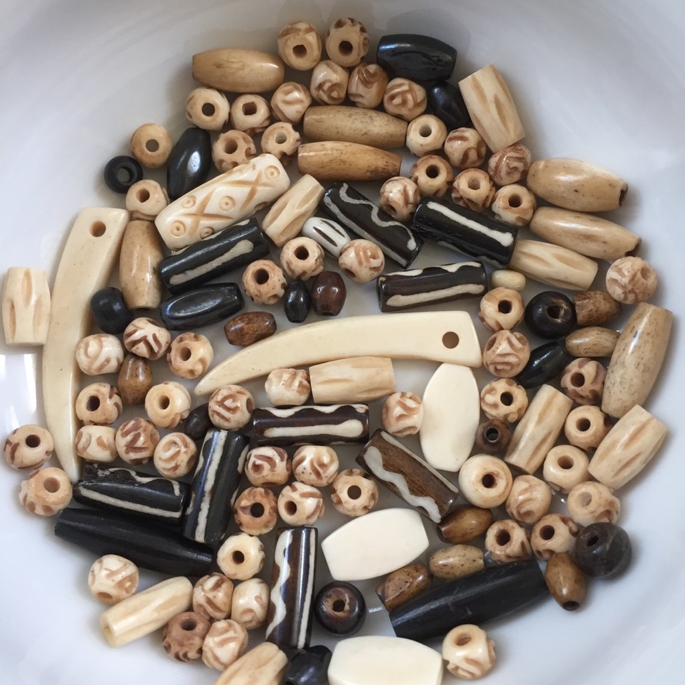 Assorted Bone Beads - Picture 4 of 6
